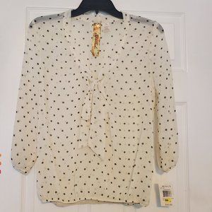 Sheer 3/4 Sleeve Blouse